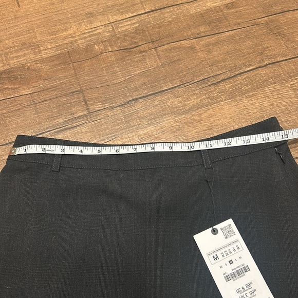 Zara Black Side High Low Midi Skirt Size M NEW - Picture 14 of 14